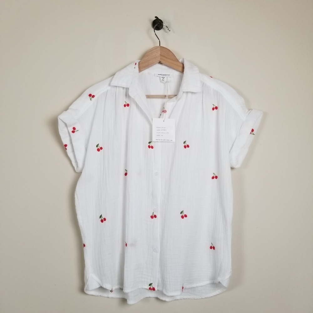 Beachlungelounge Cherry Cotton Top XS Bust 41-42 NWT